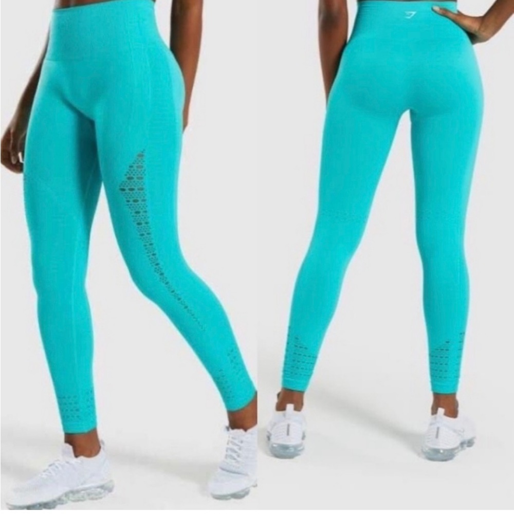 NWOT Gymshark Energy Seamless Leggings Size XS Color Tropical Blue Teal